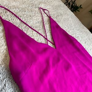Purple Cami with Cris-Cross Spaghetti Straps